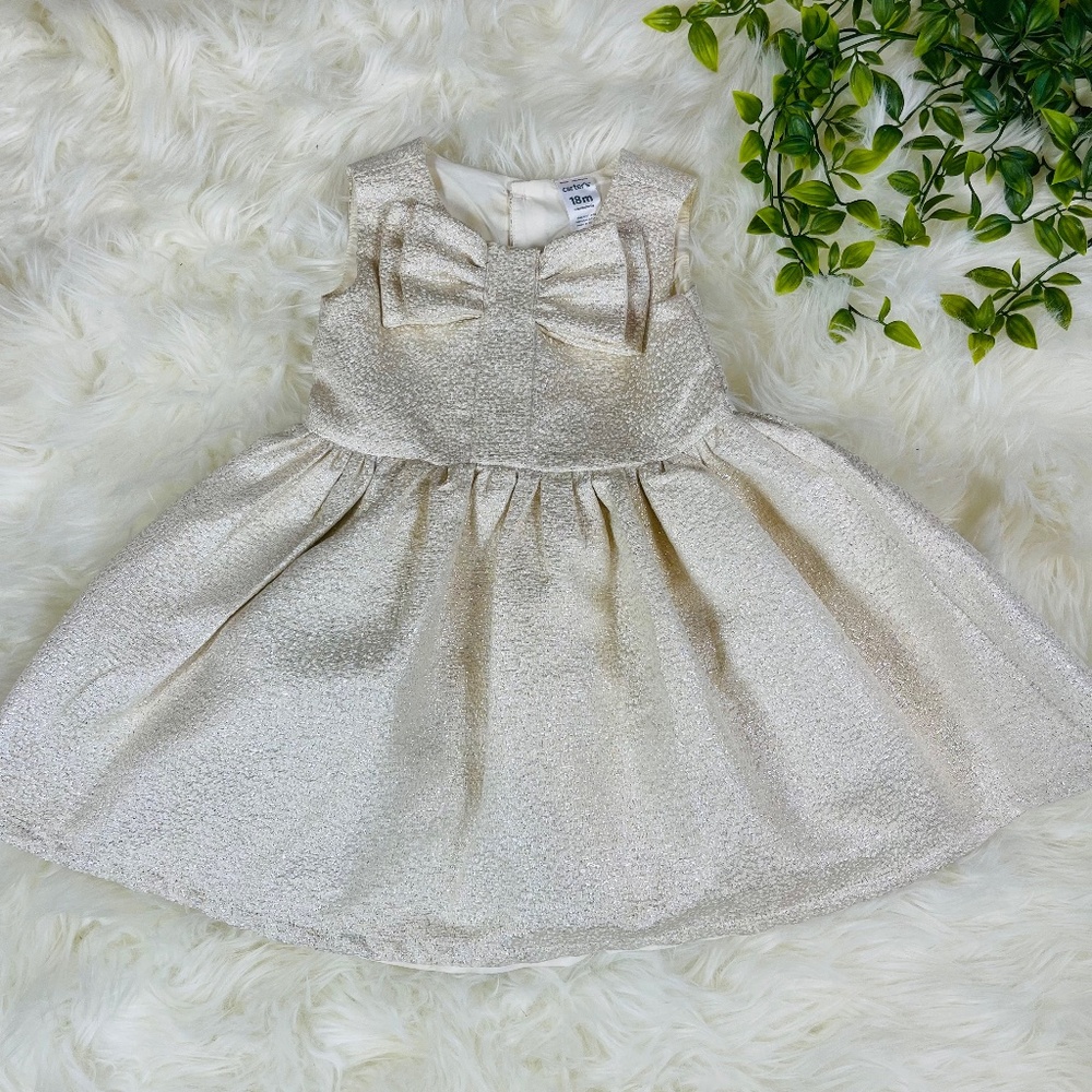 Carter's Shimmery Gold Toddler Dress
